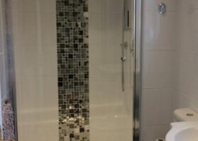 bathroom with walk in shower